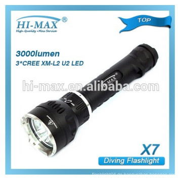 3 * Cree XM-L2 U2 führte 3800 Lumen magnetischen Schalter 0N / OFF wiederaufladbare LED-Licht